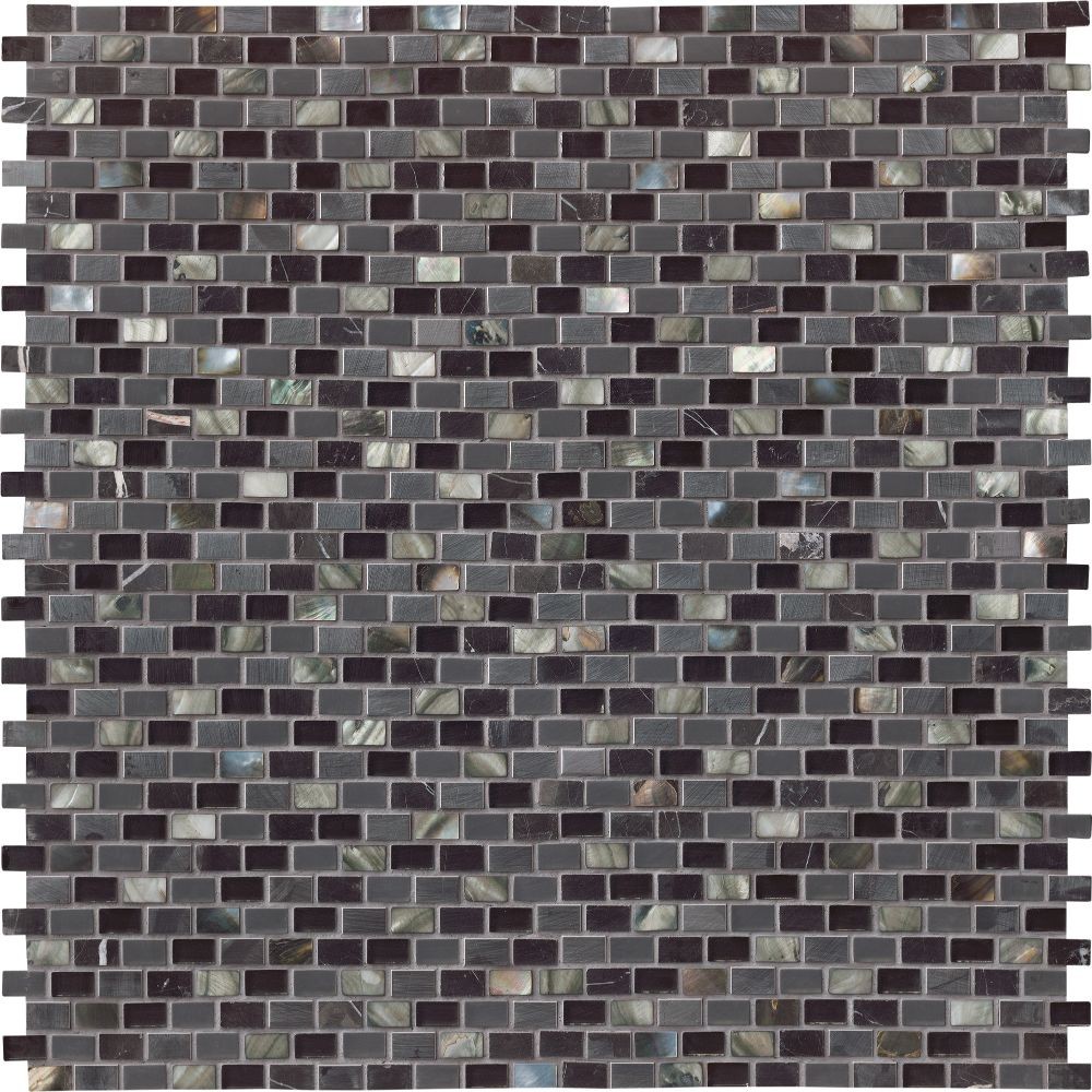 Midnight Pearl Mini Brick Pattern 8mm