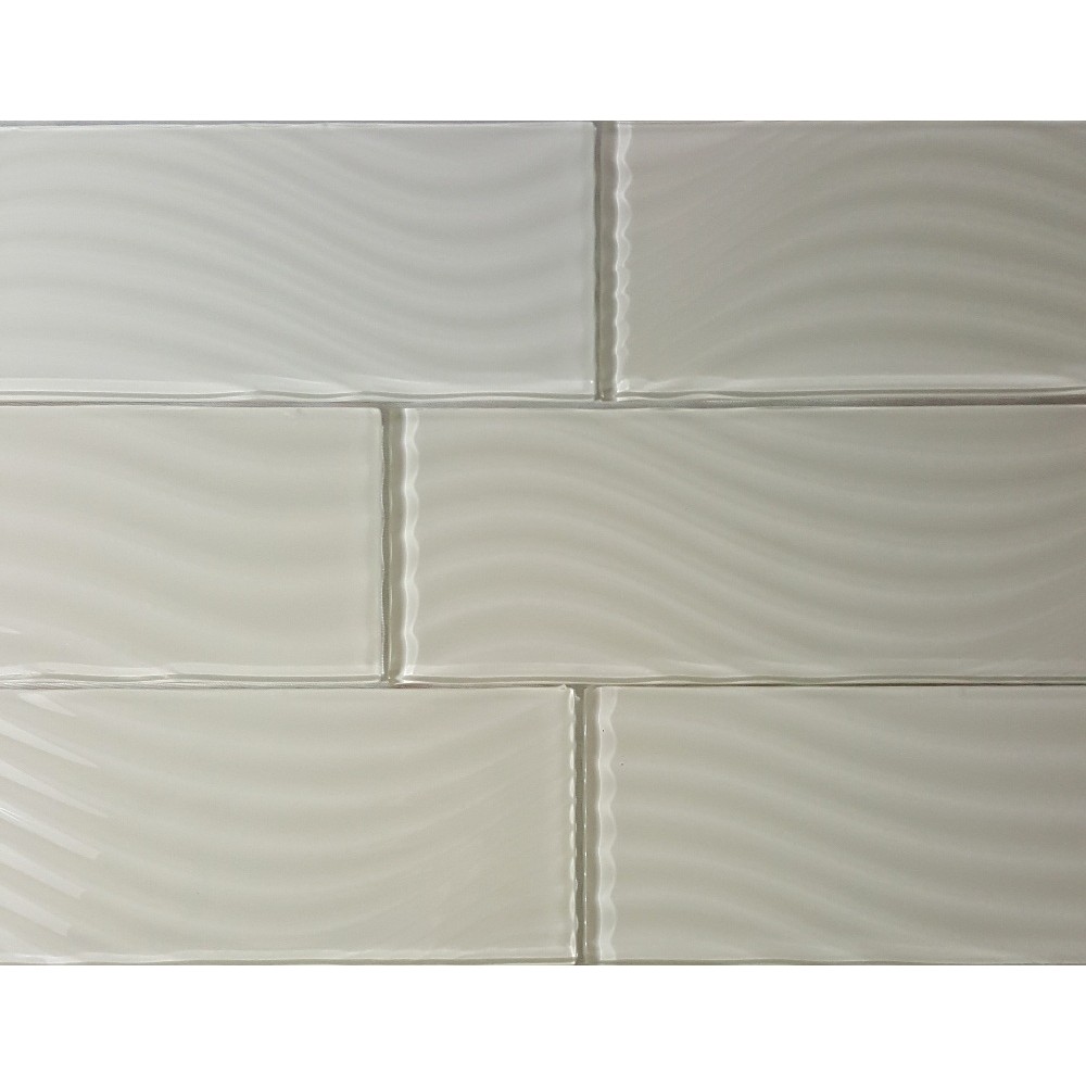 Pacific Collection Rocky Glossy 4x12 Glass Subway Tile