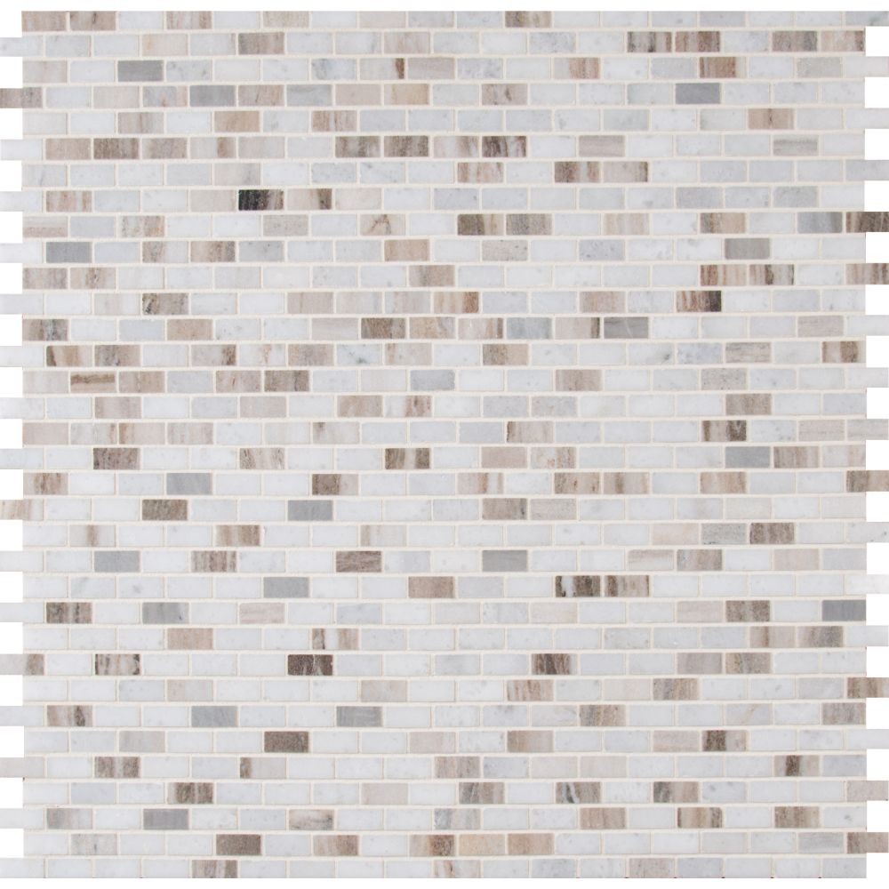 Palisandro Mini Brick Pattern Marble Mosaic