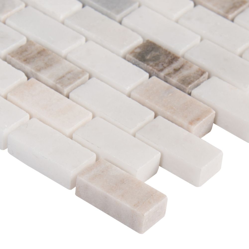 Palisandro Mini Brick Pattern Marble Mosaic