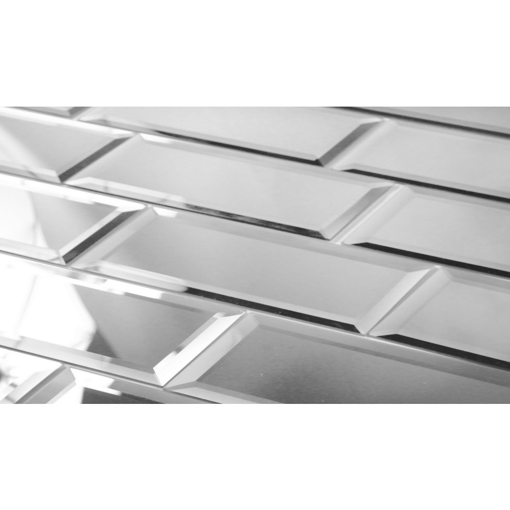 Reflections Silver 3X12 Polished Glass Tile
