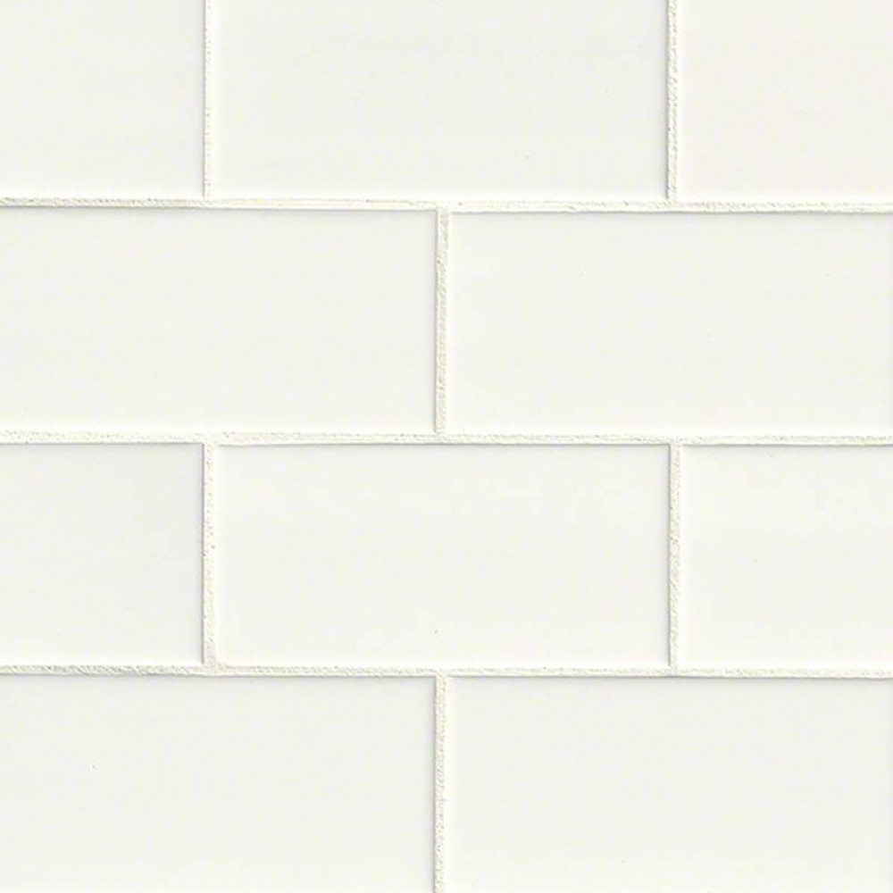 White Hudson Glossy 3X6 Subway Tile