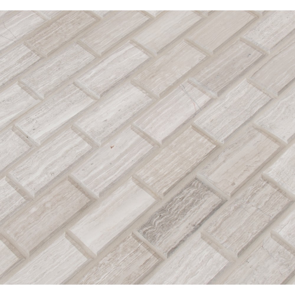 White Oak 2x4 Honed & Beveled Subway Tile