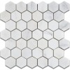 Oriental White 2x2 Hexagon Honed Mosaic