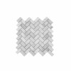 Carrara White 1X2 Herringbone Polished Marble Mosaic