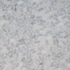 Sliced Carrara White 12x12 Pattern Tumbled Marble Pebble