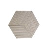White Oak 3D 10.5X12 Big Hexagon Honed Marble Mosaic