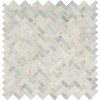 Arabescato Carrara Herringbone Pattern 1x2 Honed
