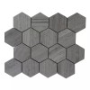 Athens Gray 3X3 Hexagon Honed Mosaic