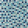 Azure Blue 5/8x5/8 Glass Mix Blend Mosaic