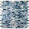 Blue cotton 12X12 Interlocking Crystallized Glass Mosaic