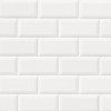 Bright White Glossy 2x4 Bevel Ceramic Subway Tile