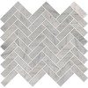 Carrara White 1x3 Herringbone Polished Mosaic