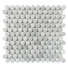 Carrara White Honeycomb 1x1 Penny Round Mosaic