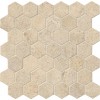 Coastal Sand 2x2 Hexagon Honed Travertine Mosaic
