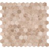 Crema Cappuccino Hexagon 1x1 Polished Mosaic