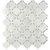 Danza Arabesque 10.94X10.19 Polished Marble Mosaic Tile-1