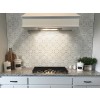 Danza Arabesque 10.94X10.19 Polished Marble Mosaic Tile-4