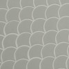 Domino Gray Glossy Fish Scale Porcelain Mosaic 6mm Tile
