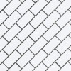 Domino White 11.22X11.47 Glossy Porcelain Subway Tile-1