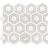 Georama Grigio 11X13 Hexagon Polished Marble Mosaic Tile-1
