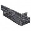 Glacial Black 6X12X6 3D Honed Corner Ledger Panel