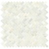Greecian White Herringbone Pattern 12x12 Polished