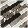 Stainless Steel LDW Glass Mix 12x12 Interlock Mosaic
