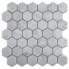 Carrara White 2X2 Hexagon Polished Mosaic