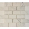 Oriental White 2x4 Brick Polished Marble Mosaic