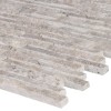 Silver Travertine Splitface Pattern Marble Tile