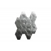 Stainless Steel 3D Interlocking 6x4 Brushed Hexagon Mosaic