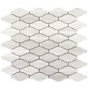 White Oak Truffle Wave Pattern Marble Mosaic