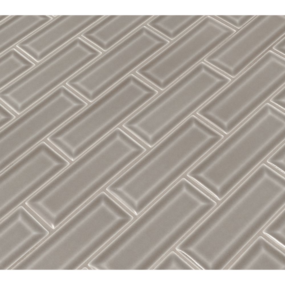 Dove Gray 2x6 Bevel Subway Ceramic Tile