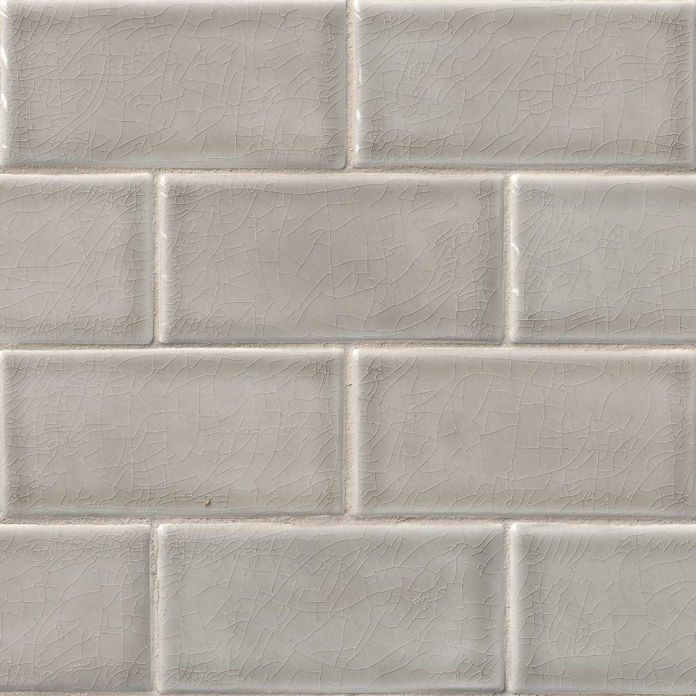 Dove Gray Handcrafted 3x6 Glossy Subway Tile