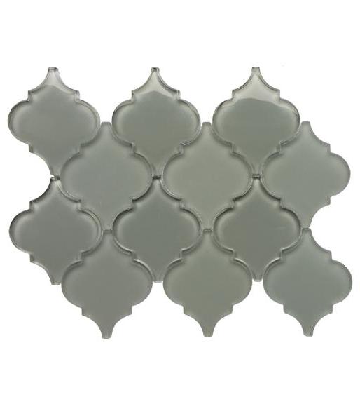 Grey Arabesque Glass Mosaic