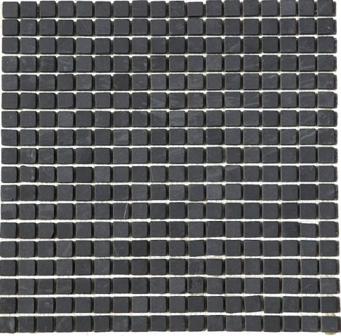 China Black 5/8x5/8 Tumbled Marble Mosaic