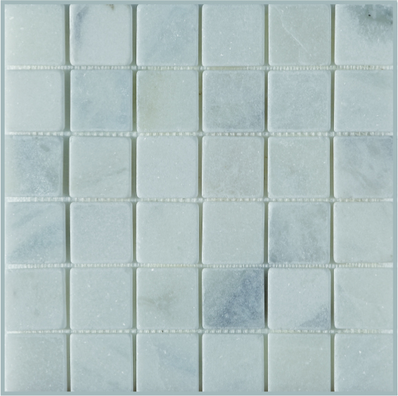 White Cloud 2x2 Polished Marble Mosaic