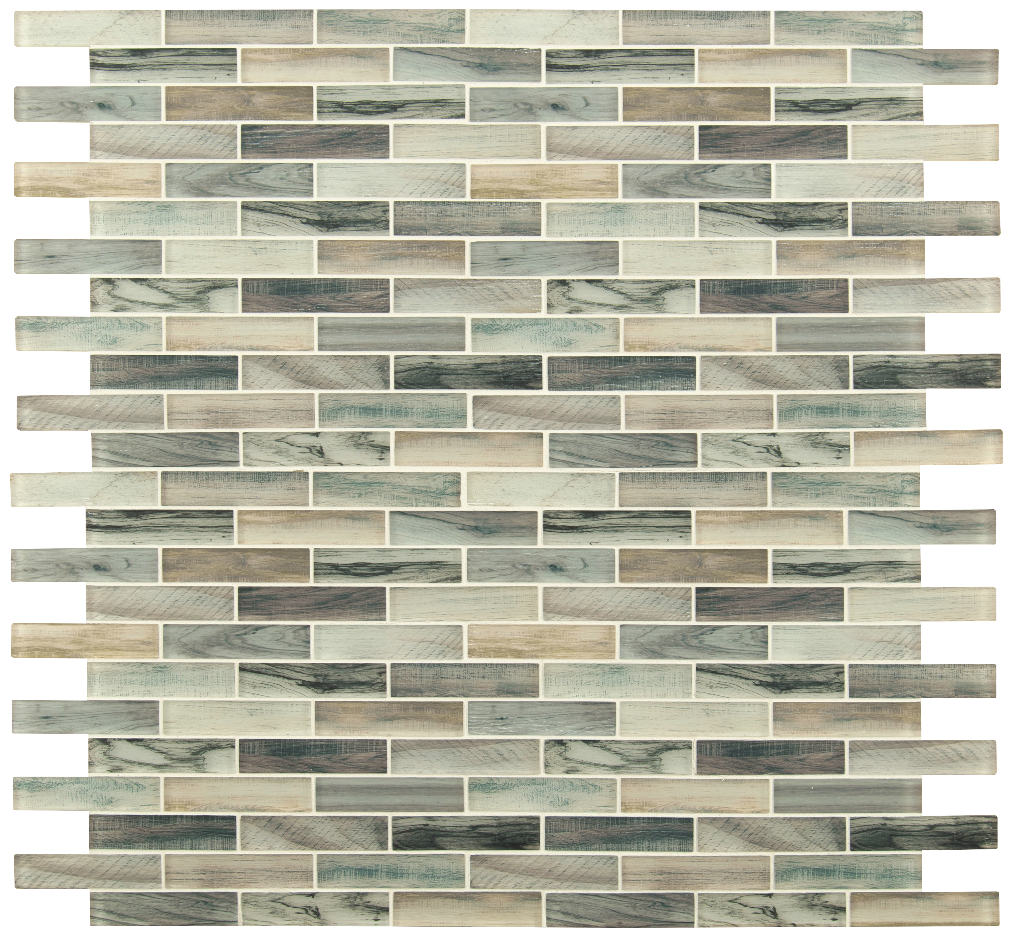 Lazio Brick 1x4x4mm Glass Mosaic Tile-1