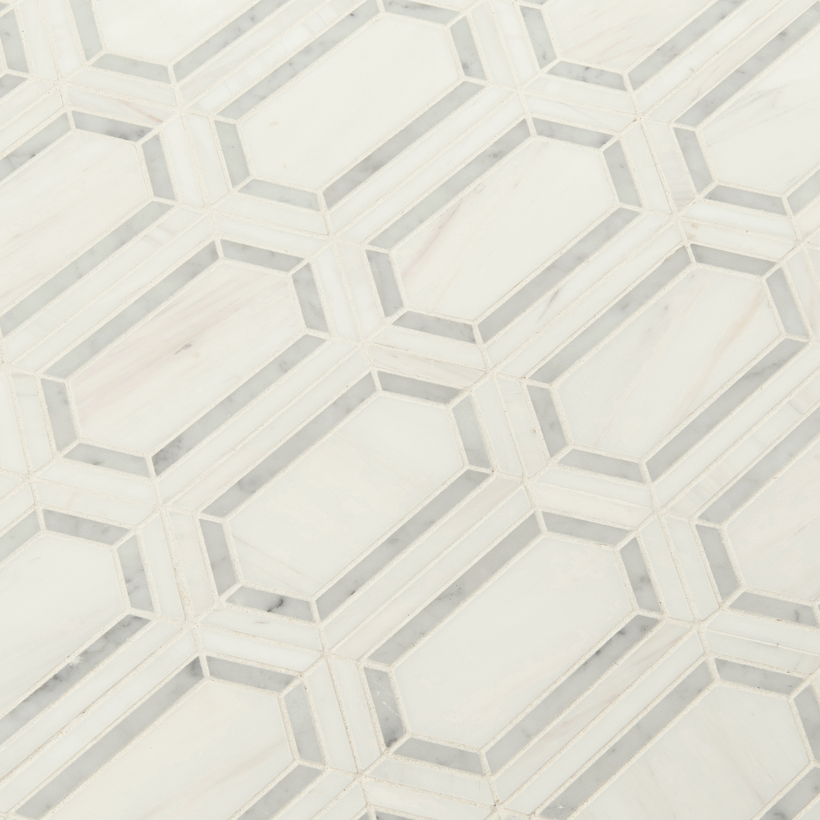 Pavilion Picket 12X12 Hexagon Polished Marble Mosaic Tile-2