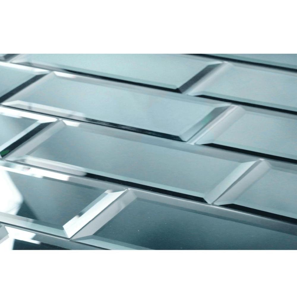 Reflections Graphite 3X12 Polished Glass Tile
