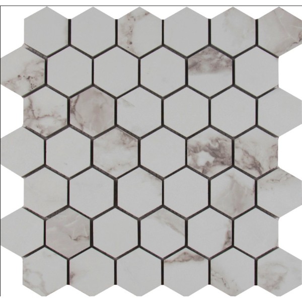 Statuario 2X2 Hexagon Matte Mosaic