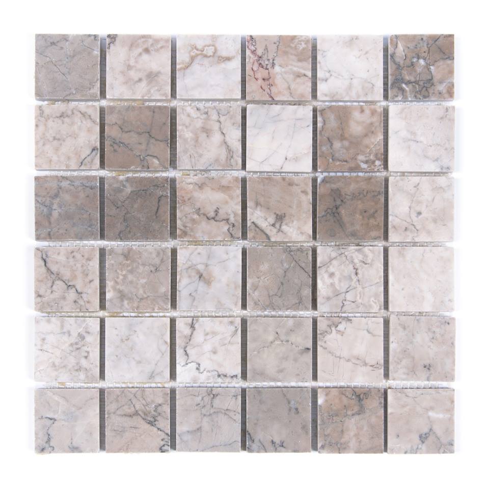 Temple Gray 2x2 Polished Marble Mosaic 