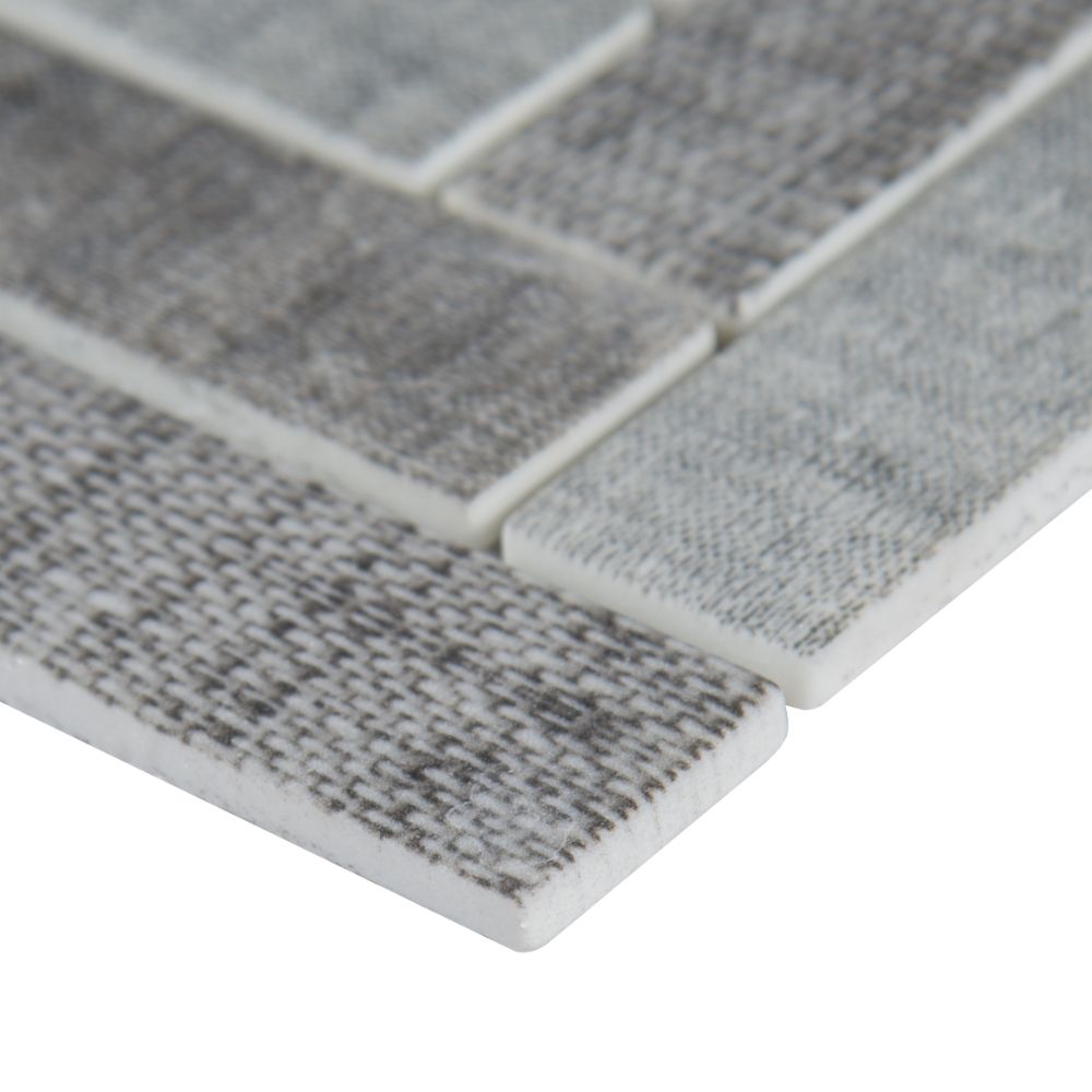 Textalia Herringbone Revaso Recycled Glass Backsplash Tile