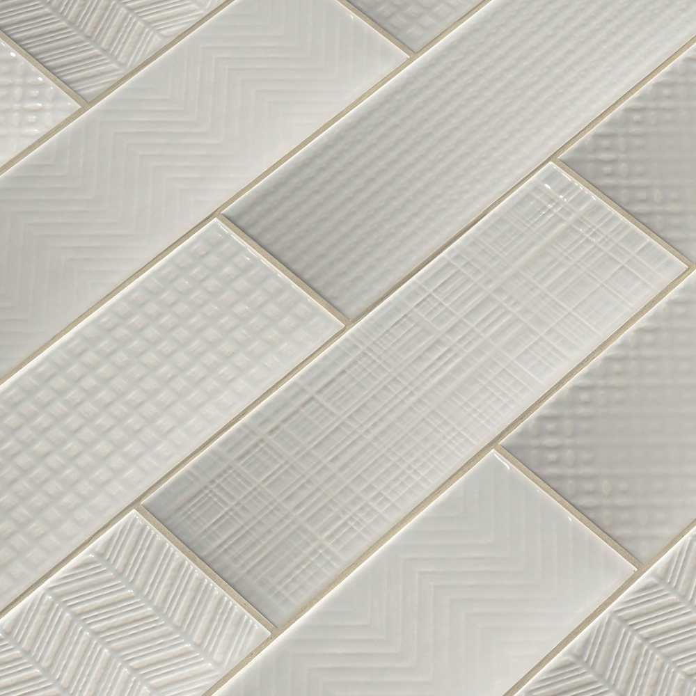Urbano Dusk 3D 4x12 Glossy Ceramic Subway Tile