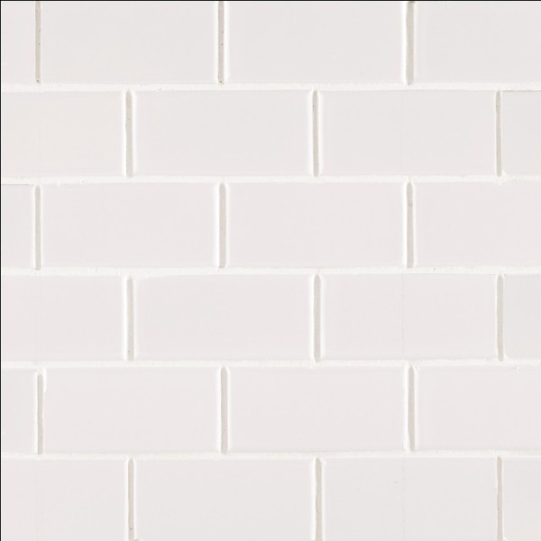 Domino White Glossy 2X4 Staggered Subway Tile