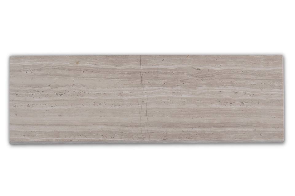 Wooden White 3x8 Honed Marble Tile